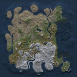 Thumbnail Rust Map: Procedural Map, Size: 4000, Seed: 78435435, 16 Monuments