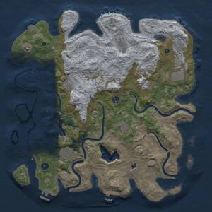 Thumbnail Rust Map: Procedural Map, Size: 4250, Seed: 2107847402, 16 Monuments