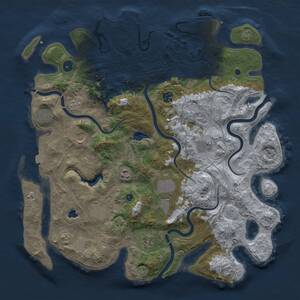 Thumbnail Rust Map: Procedural Map, Size: 4250, Seed: 1656222394, 15 Monuments