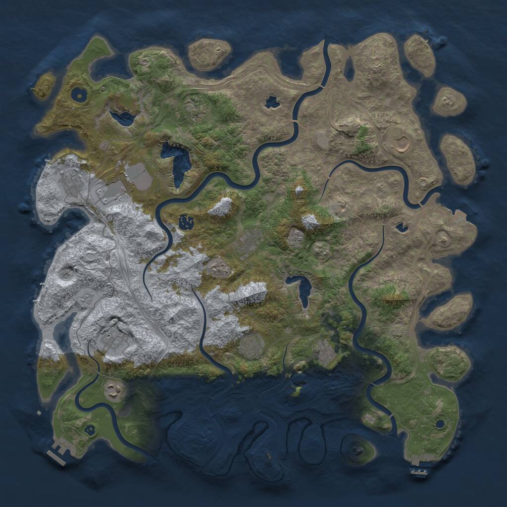 Rust Map: Procedural Map, Size: 4800, Seed: 1512571775, 17 Monuments