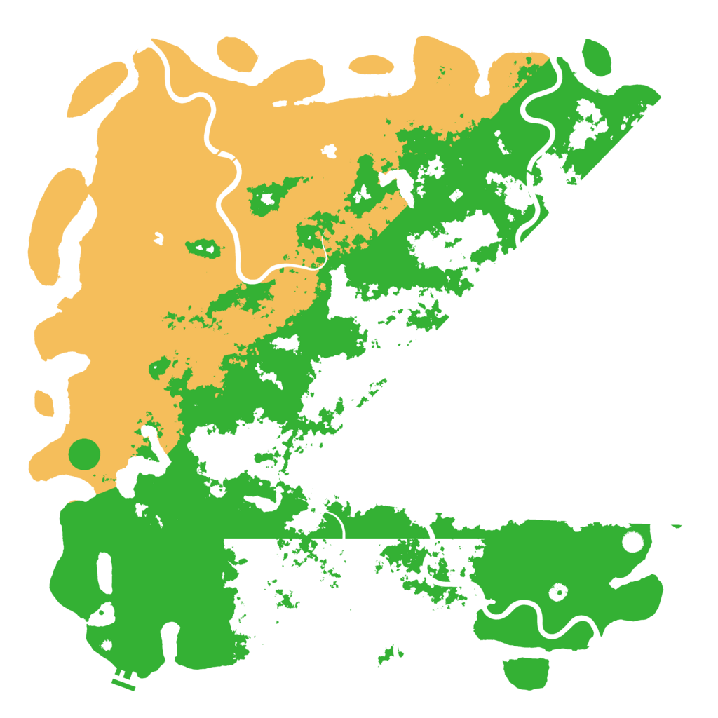 Biome Rust Map: Procedural Map, Size: 6000, Seed: 19127