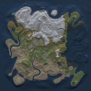 Thumbnail Rust Map: Procedural Map, Size: 3800, Seed: 266643201, 15 Monuments