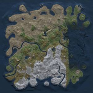 Thumbnail Rust Map: Procedural Map, Size: 4500, Seed: 2031578918, 17 Monuments