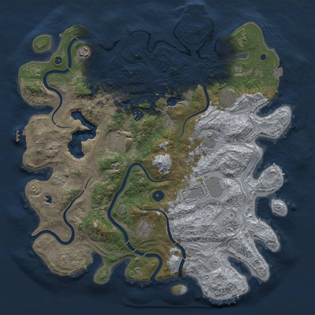 Rust Map: Procedural Map, Size: 4250, Seed: 11116644, 15 Monuments