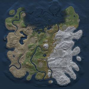 Thumbnail Rust Map: Procedural Map, Size: 4250, Seed: 11116644, 15 Monuments