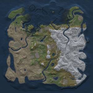Thumbnail Rust Map: Procedural Map, Size: 4500, Seed: 690292731, 17 Monuments