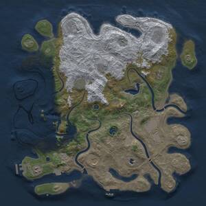 Thumbnail Rust Map: Procedural Map, Size: 4250, Seed: 1059884886, 16 Monuments