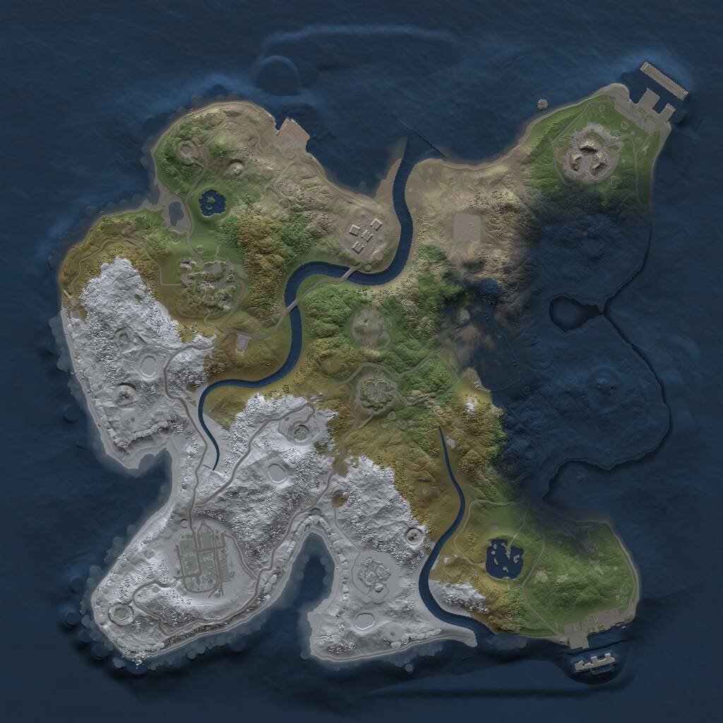 Rust Map: Procedural Map, Size: 2750, Seed: 459, 12 Monuments