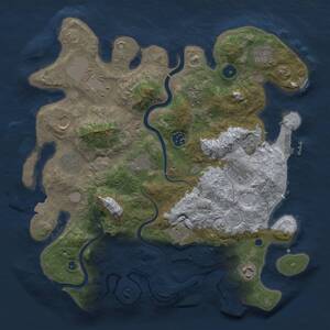 Thumbnail Rust Map: Procedural Map, Size: 3750, Seed: 813032044, 17 Monuments