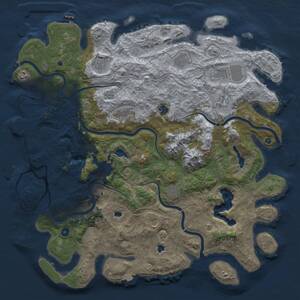 Thumbnail Rust Map: Procedural Map, Size: 5000, Seed: 22824387, 17 Monuments
