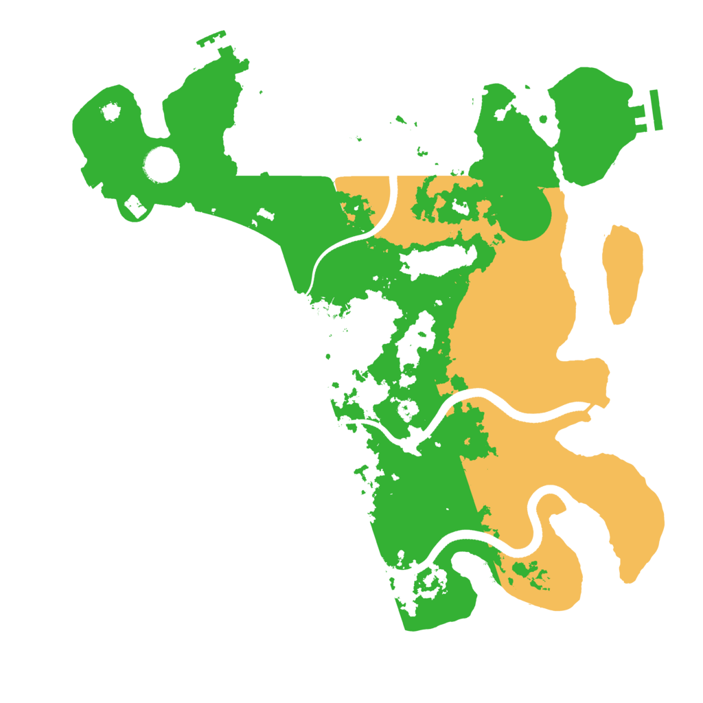 Biome Rust Map: Procedural Map, Size: 3500, Seed: 571926277