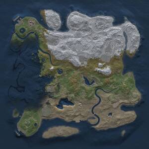 Thumbnail Rust Map: Procedural Map, Size: 4000, Seed: 143462170, 15 Monuments