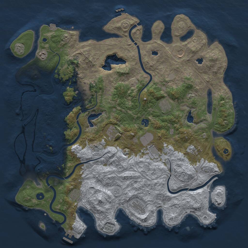 Rust Map: Procedural Map, Size: 4800, Seed: 212012910, 17 Monuments
