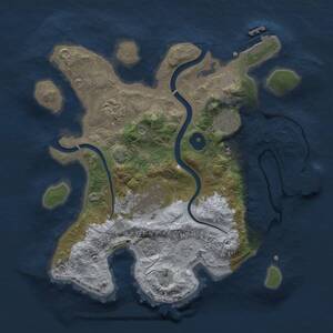 Thumbnail Rust Map: Procedural Map, Size: 3000, Seed: 12623, 10 Monuments