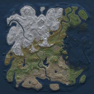 Thumbnail Rust Map: Procedural Map, Size: 4500, Seed: 3037405, 15 Monuments