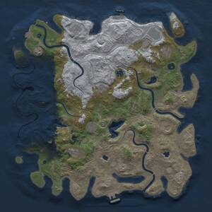 Thumbnail Rust Map: Procedural Map, Size: 4500, Seed: 224117132, 17 Monuments