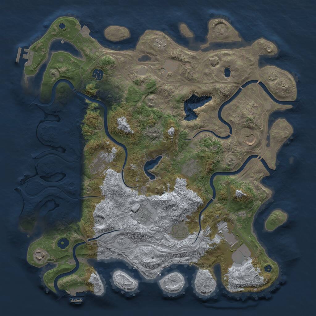 Rust Map: Procedural Map, Size: 4250, Seed: 1522919529, 16 Monuments