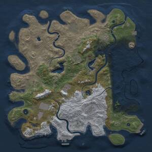 Thumbnail Rust Map: Procedural Map, Size: 4250, Seed: 330437868, 16 Monuments