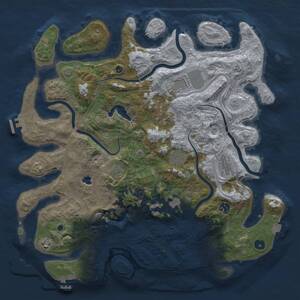 Thumbnail Rust Map: Procedural Map, Size: 4300, Seed: 568821488, 15 Monuments