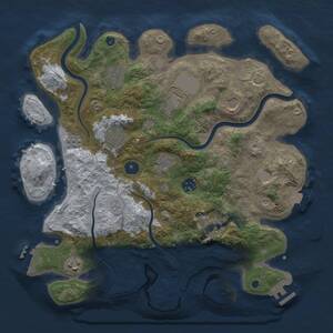 Thumbnail Rust Map: Procedural Map, Size: 3600, Seed: 2063244963, 15 Monuments