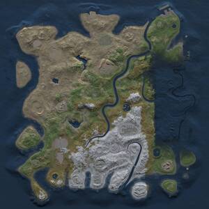Thumbnail Rust Map: Procedural Map, Size: 4000, Seed: 1754339907, 15 Monuments