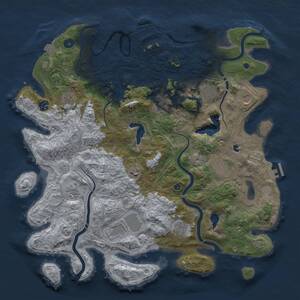 Thumbnail Rust Map: Procedural Map, Size: 4500, Seed: 272623120, 17 Monuments