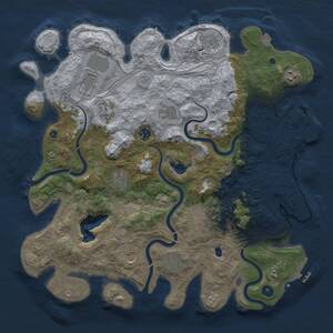 Thumbnail Rust Map: Procedural Map, Size: 4250, Seed: 258791553, 17 Monuments