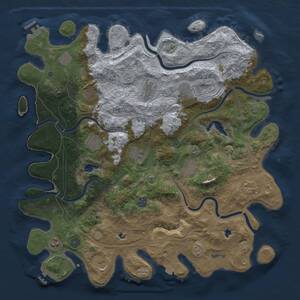 Thumbnail Rust Map: Procedural Map, Size: 4500, Seed: 628535110, 19 Monuments