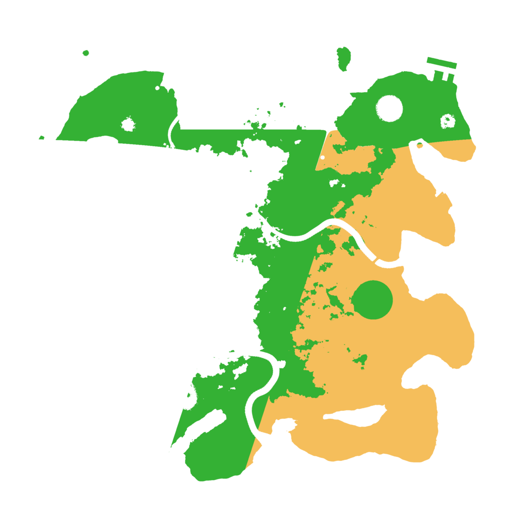 Biome Rust Map: Procedural Map, Size: 3500, Seed: 28830928