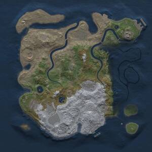 Thumbnail Rust Map: Procedural Map, Size: 3500, Seed: 418972318, 14 Monuments