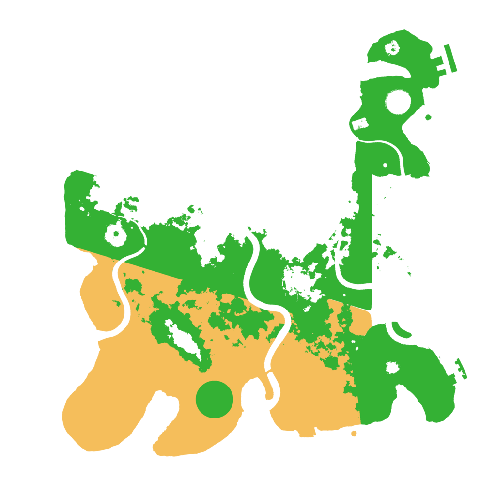 Biome Rust Map: Procedural Map, Size: 3500, Seed: 187266