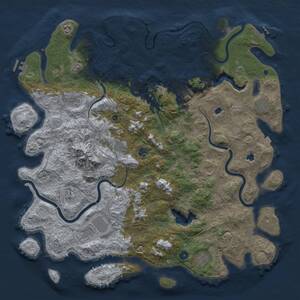 Thumbnail Rust Map: Procedural Map, Size: 5000, Seed: 495421946, 17 Monuments
