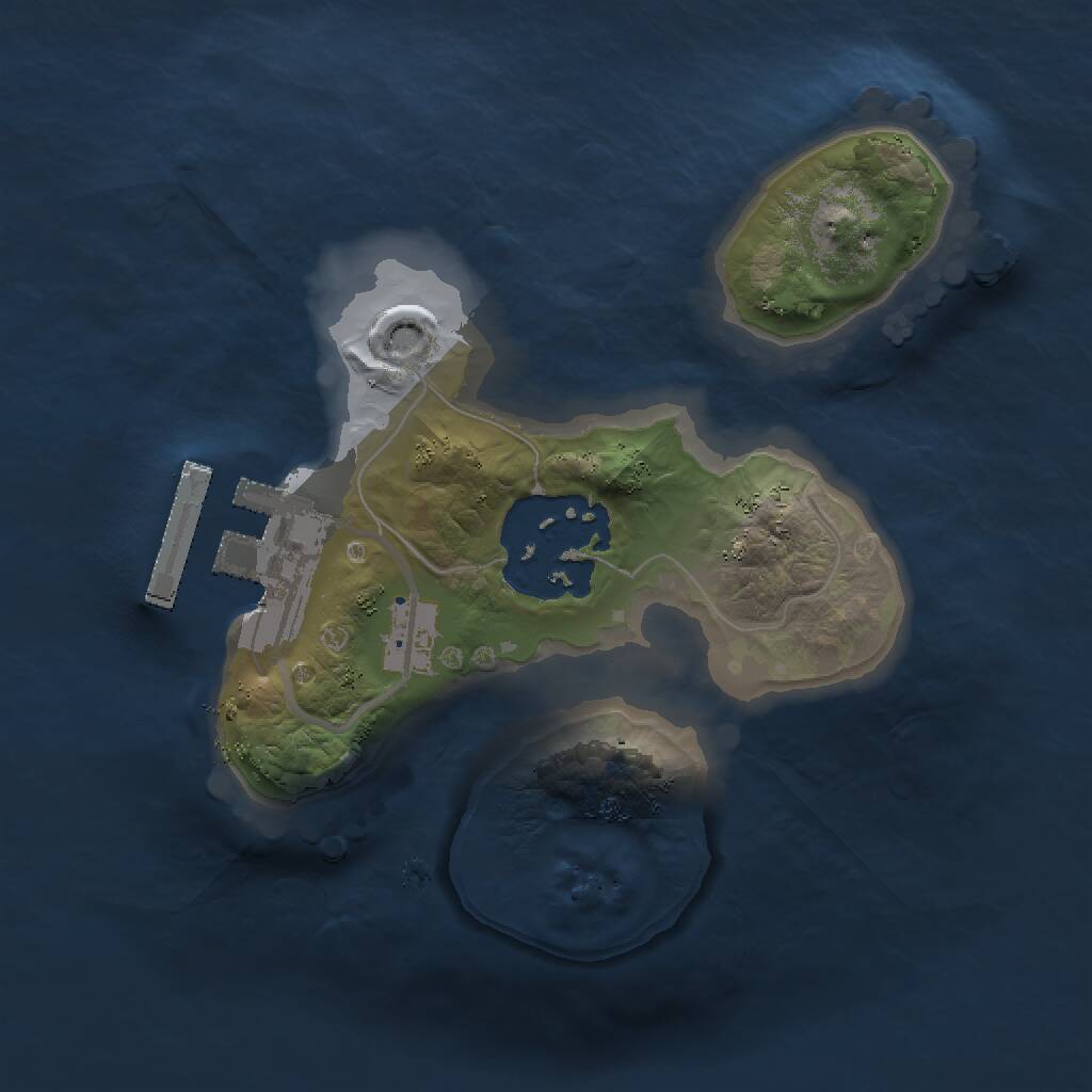 Rust Map: Procedural Map, Size: 1500, Seed: 1354264042, 3 Monuments