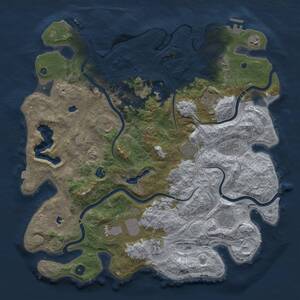 Thumbnail Rust Map: Procedural Map, Size: 4500, Seed: 217206979, 18 Monuments