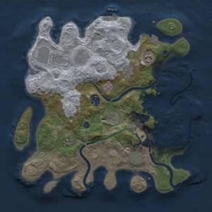Thumbnail Rust Map: Procedural Map, Size: 3500, Seed: 121988406, 15 Monuments