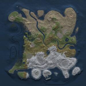 Thumbnail Rust Map: Procedural Map, Size: 3500, Seed: 761980539, 14 Monuments
