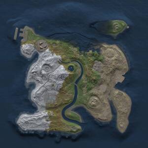 Thumbnail Rust Map: Procedural Map, Size: 2500, Seed: 1469435908, 7 Monuments