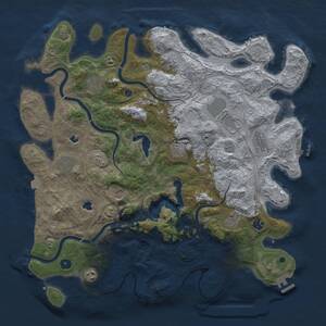 Thumbnail Rust Map: Procedural Map, Size: 4500, Seed: 206221460, 17 Monuments