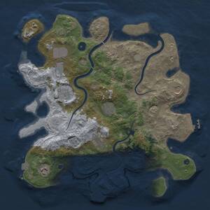 Thumbnail Rust Map: Procedural Map, Size: 3700, Seed: 215200698, 14 Monuments