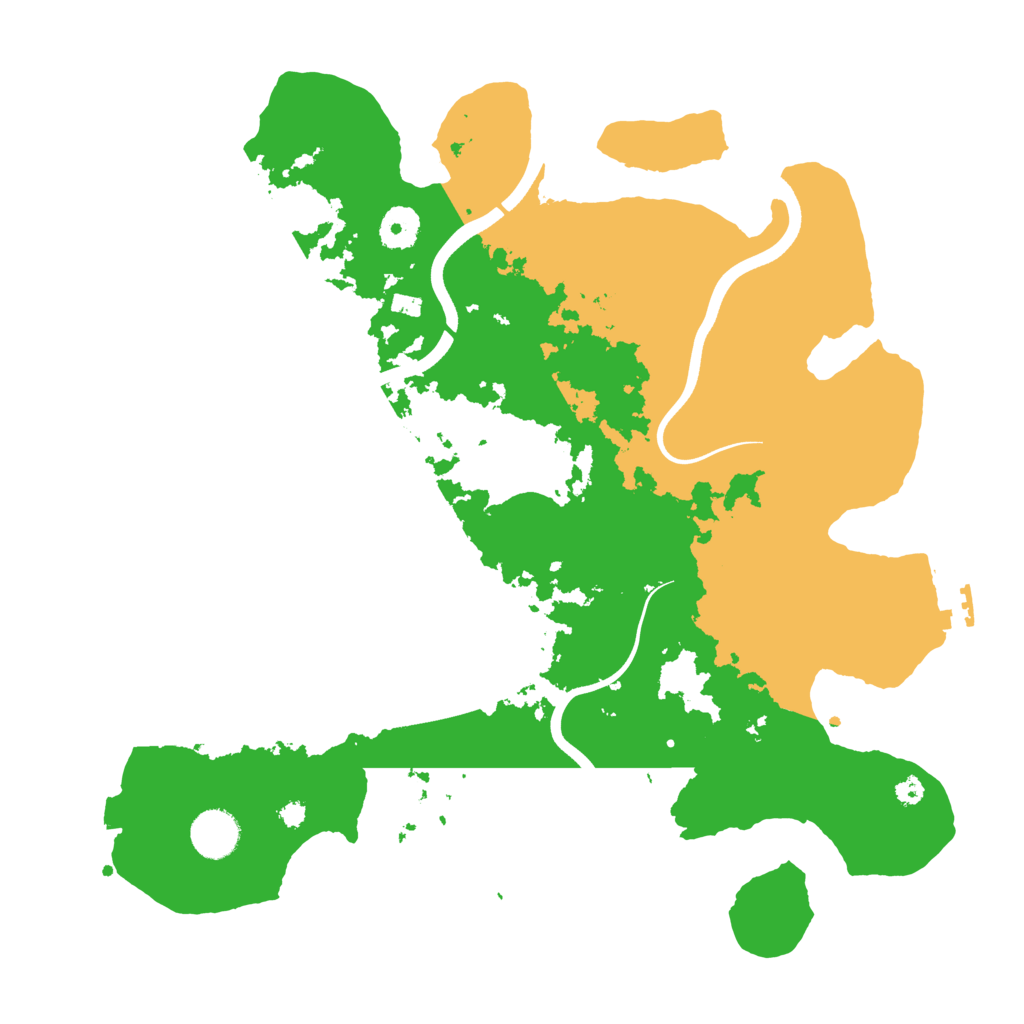 Biome Rust Map: Procedural Map, Size: 3700, Seed: 215200698