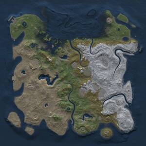 Thumbnail Rust Map: Procedural Map, Size: 4500, Seed: 111479022, 17 Monuments
