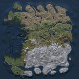 Thumbnail Rust Map: Procedural Map, Size: 4500, Seed: 1983351669, 17 Monuments
