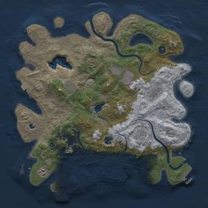 Thumbnail Rust Map: Procedural Map, Size: 4000, Seed: 702797893, 14 Monuments