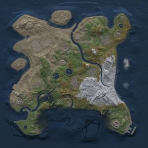 Thumbnail Rust Map: Procedural Map, Size: 3500, Seed: 2146177183, 16 Monuments