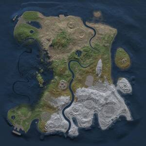 Thumbnail Rust Map: Procedural Map, Size: 3500, Seed: 951472420, 14 Monuments
