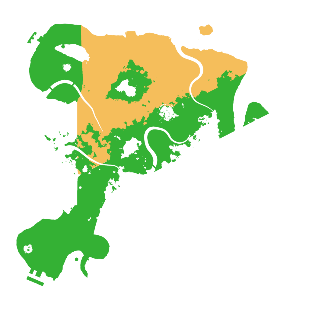 Biome Rust Map: Procedural Map, Size: 3500, Seed: 951472420