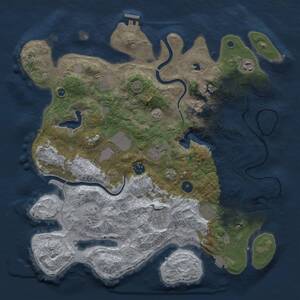 Thumbnail Rust Map: Procedural Map, Size: 4000, Seed: 2131560438, 14 Monuments