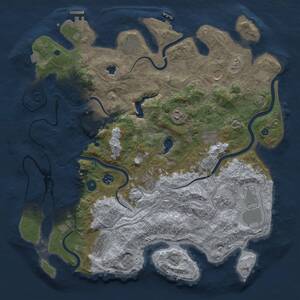 Thumbnail Rust Map: Procedural Map, Size: 4250, Seed: 139209219, 17 Monuments
