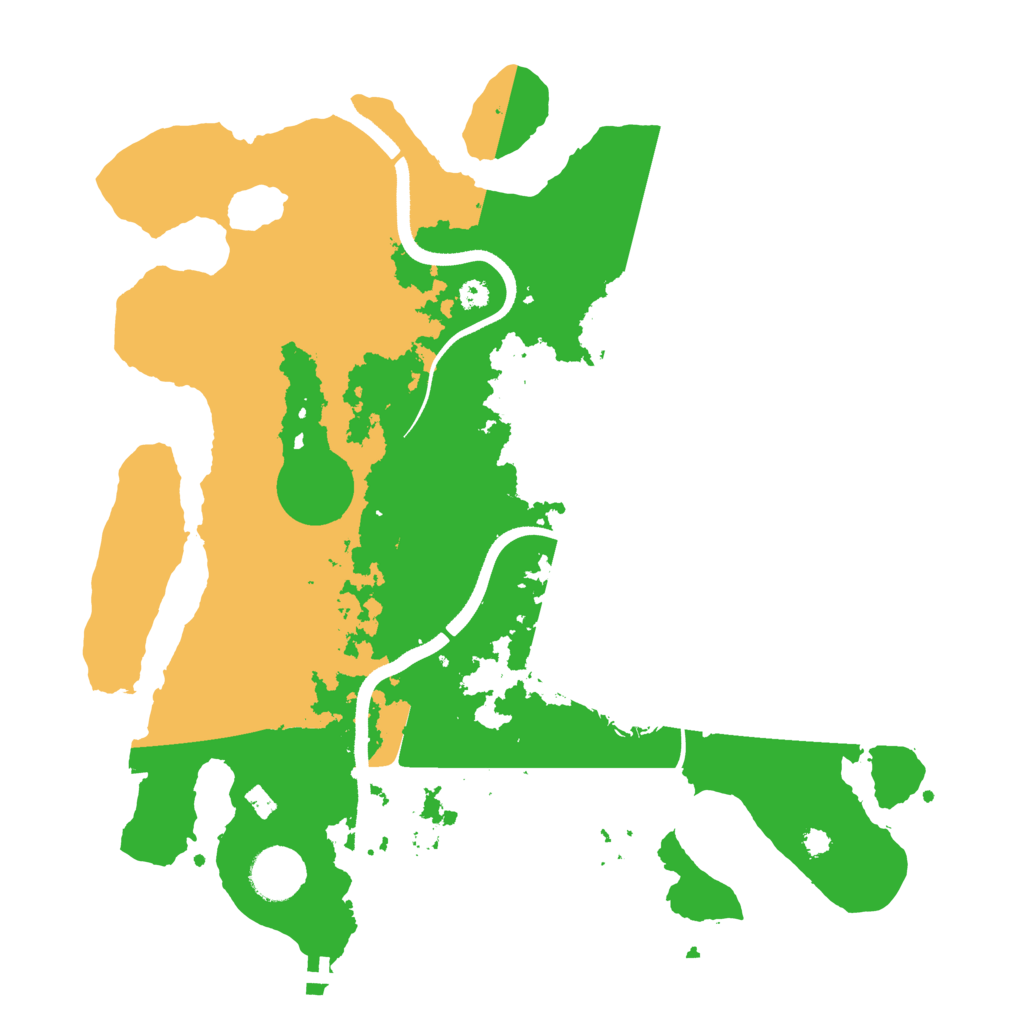 Biome Rust Map: Procedural Map, Size: 3500, Seed: 864381