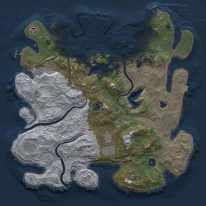 Thumbnail Rust Map: Procedural Map, Size: 4000, Seed: 6675, 15 Monuments